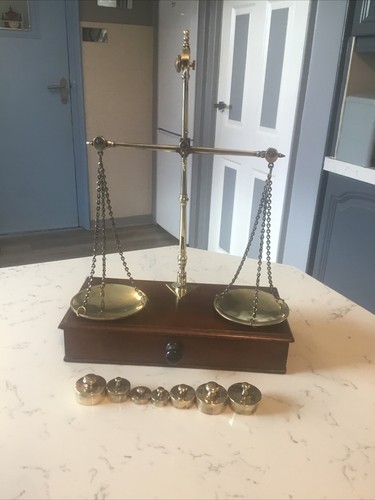 Antique victorian beam scales - antique,