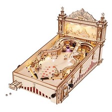 3D Wooden Pinball Machine Robotime Rokr Build Yourself Model Kit