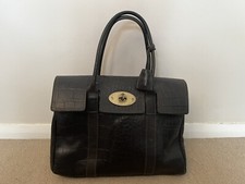 Beautiful Genuine Mulberry Bayswater Shoulder Bag Handbag Croc Print Leather