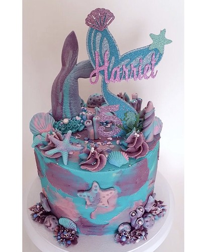 Mermaid glitter cake topper - mermaid,