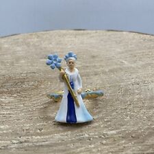 Les Nereides N2 Ring Snow Queen Blue Enamel Gold Plated Adjustable Fairytale