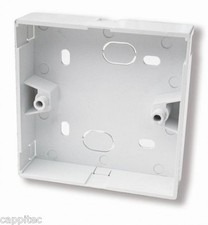 SINGLE GANG WHITE 22MM BACK BOX FOR BT NTE5 MASTER TELEPHONE SOCKET BY PRESSAC