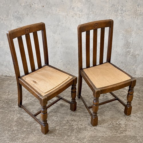 Pair arts crafts oak - pair,