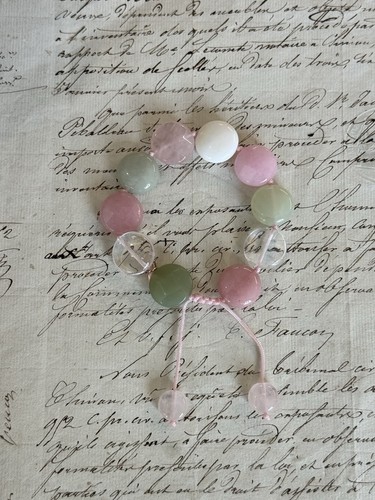 Lola rose bracelet beaded pink - beaded,