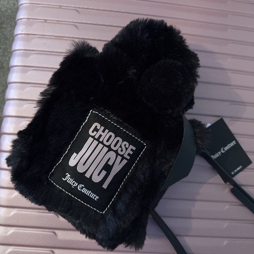 Juicy couture black faux - couture, fur