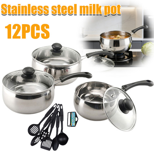 Saucepan set 12pc 18 - saucepan,