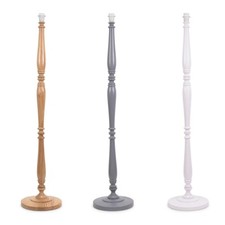 Traditional Wooden Candle Stick Floor Lamp Base Living Room Free Standing Light