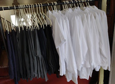 Joblot white shirts and trousers, school uniforms, various sizes and colors X 50