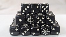 20 X Chaos Symbol D6 Dice 16mm Ideal For Warhammer And Other Table Top Games