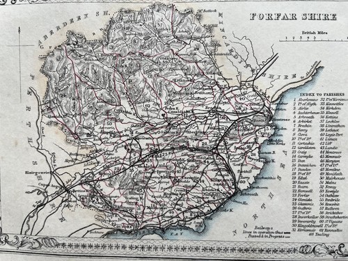 Antique hand coloured map - , of