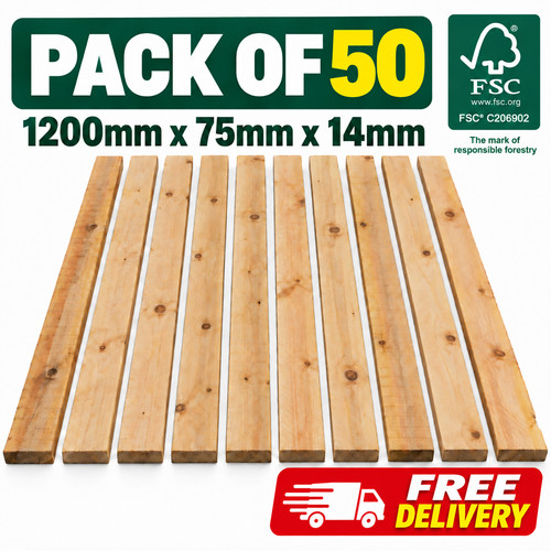 Wooden profile boards - 50, x