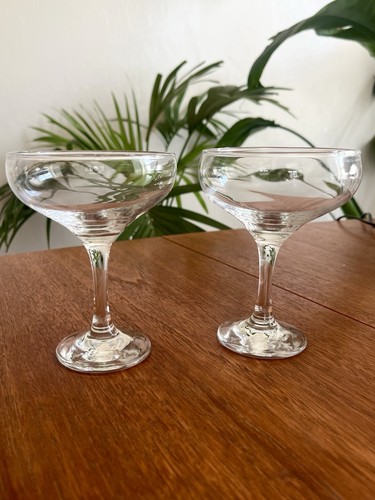 Two deco vintage glasses - two,
