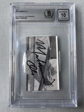 Authenticated Muhammad Ali Auto Cut Signature Gem 10 Auto Beckett Boxing Legend