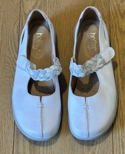 New Hotter Comfort Concept White Leather Easy Fasten 'Shake' Shoes UK6.5 EXF