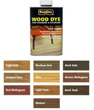 Wood Dye Quick Drying Non-Fading and Non-Bleeding Rustins All Colours & Sizes