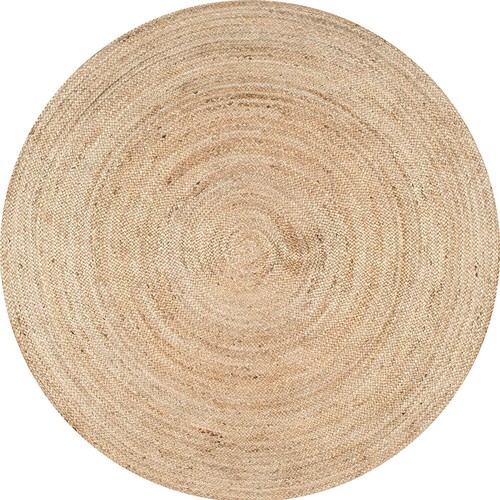 Round rug jute braided style - round,