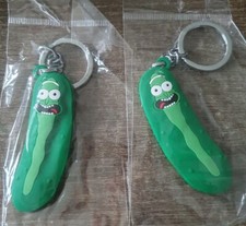 Pickle Rick Keychain - Rick and Morty Keyring NEW + 5 FREE rick & morty stickers
