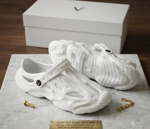 Mens white foam clogs - white,