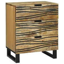 Bedside Cabinet with Drawer Solid Acacia wood Bedroom Furniture Compact  vidaXL