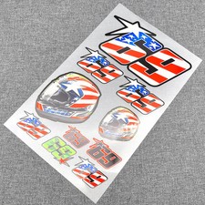 10Pc Racing Helmet Sticker
