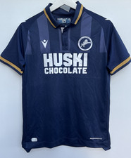 Millwall 2021/22 Home Football Shirt Macron  Short Sleeve Mens XS