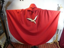 Vintage red with cream bird - red,