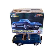Revell Snaptile Wheels On Fire 63 Corvette Convertible Model Kit Used Good...