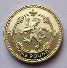 1999 Elizabeth II - PROOF £1 One Pound Scottish Rampant Lion Coin - Not Released
