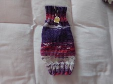 Hand Knitted Dog Jumper. S/M Size Dog/puppy. 13". Aran Weight