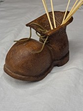 Antique Carved Oak Toothpick Holder.