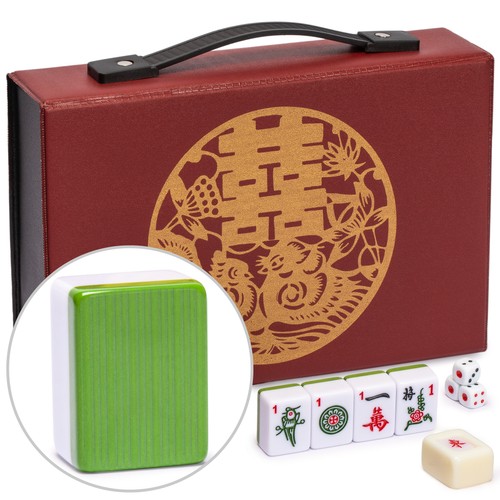 Chinese mahjong set rouge - chinese, set,