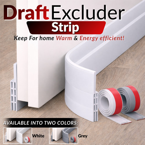 Door draft excluder strip - door,