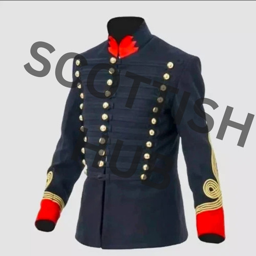 Men black military hussar - men's,