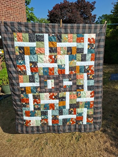 Large patchwork lap quilt