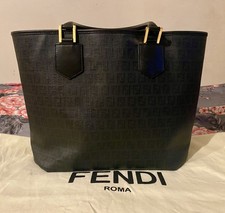 Fendi Zucca black tote bag