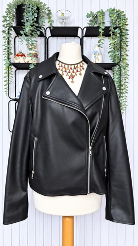 Next black faux leather biker - next,