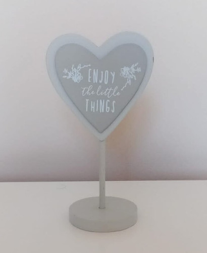 Wooden love heart plaque sign - love,