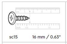 Keter Parts Oakland Factor Darwin Manor Shed Screws Fixing SC15 (20 pcs)