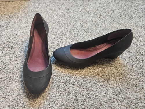Crocs black linda wedge - black, size