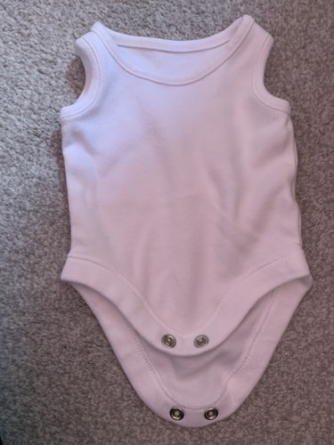 Newborn white baby vest - white, f&f