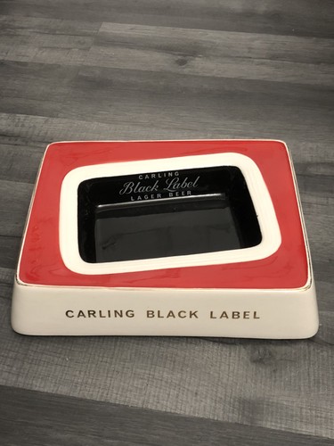 Carling black label ashtray - label,