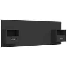 Bed Headboard with Cabinets
