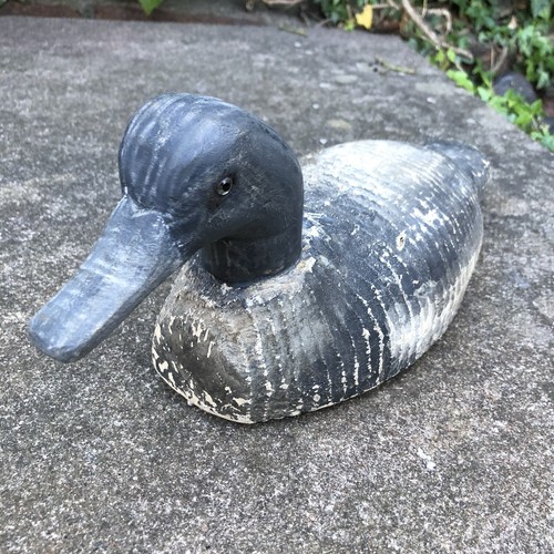 Vintage folk art decoy duck - folk,