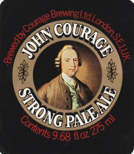 Beer bottle label courage - bottle,