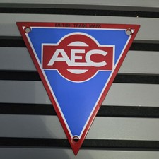 AEC Enamel Bus Coach Truck Lorry Badge Plate Sign Emblem