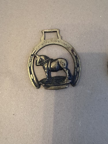 Vintage horse brass shire - horse, -shire