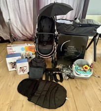 iCandy Peach Full Pram Bundle with Accessories – BabyBjörn, Rocker, Table Seat