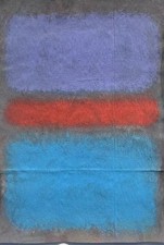 Rothko Original Art Canvas Signed Purple Red Painted Exhibition not a Print B52