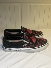 OZZY OSBOURNE RARE SLIP ON VANS SHOES 'W*NK FOR PEACE' UK SIZE 6.5 UNISEX