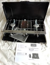 Adventuridge Dual Burner Gas Camping Stove with Grill - Very Good Condition